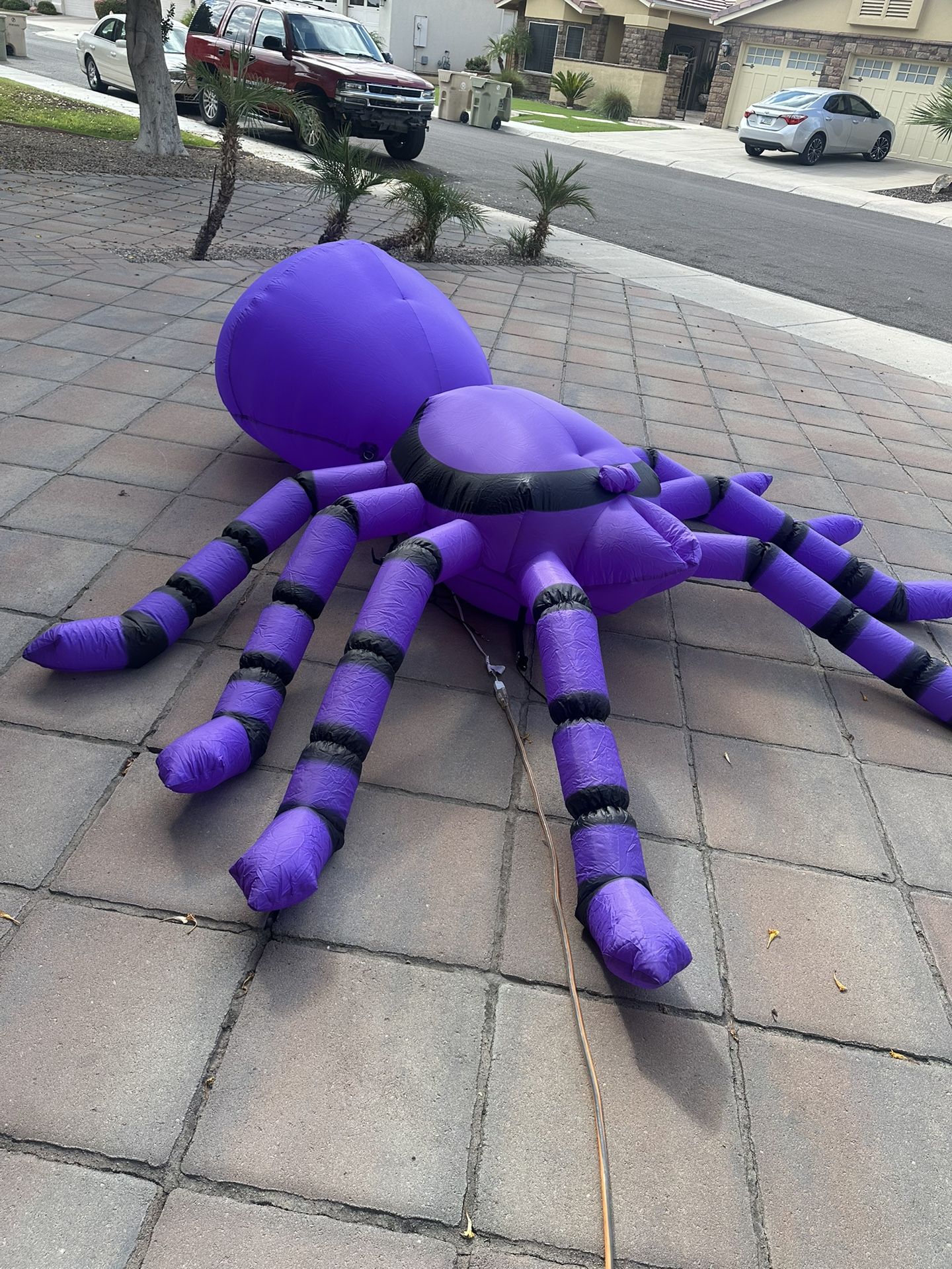 Halloween Inflatable Yard Decor Spider Purple 8’ X 10’
