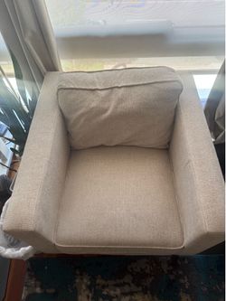 Moving sale! Beige chair $25