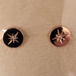 Starburst Rose Gold Post Earrings 