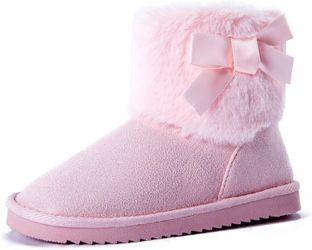 NEW PESCOOL Faux-Fur Lined Winter Boots for Girls | Fluffy Sz 9