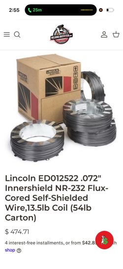 Lincoln Innersheild Flux Cored Self-Shielded Wire (54lb Carton)