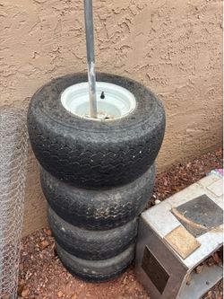 Golf cart wheels and tires