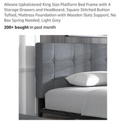 King Bed Frame With Storage 