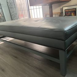 Large Leather Ottoman 