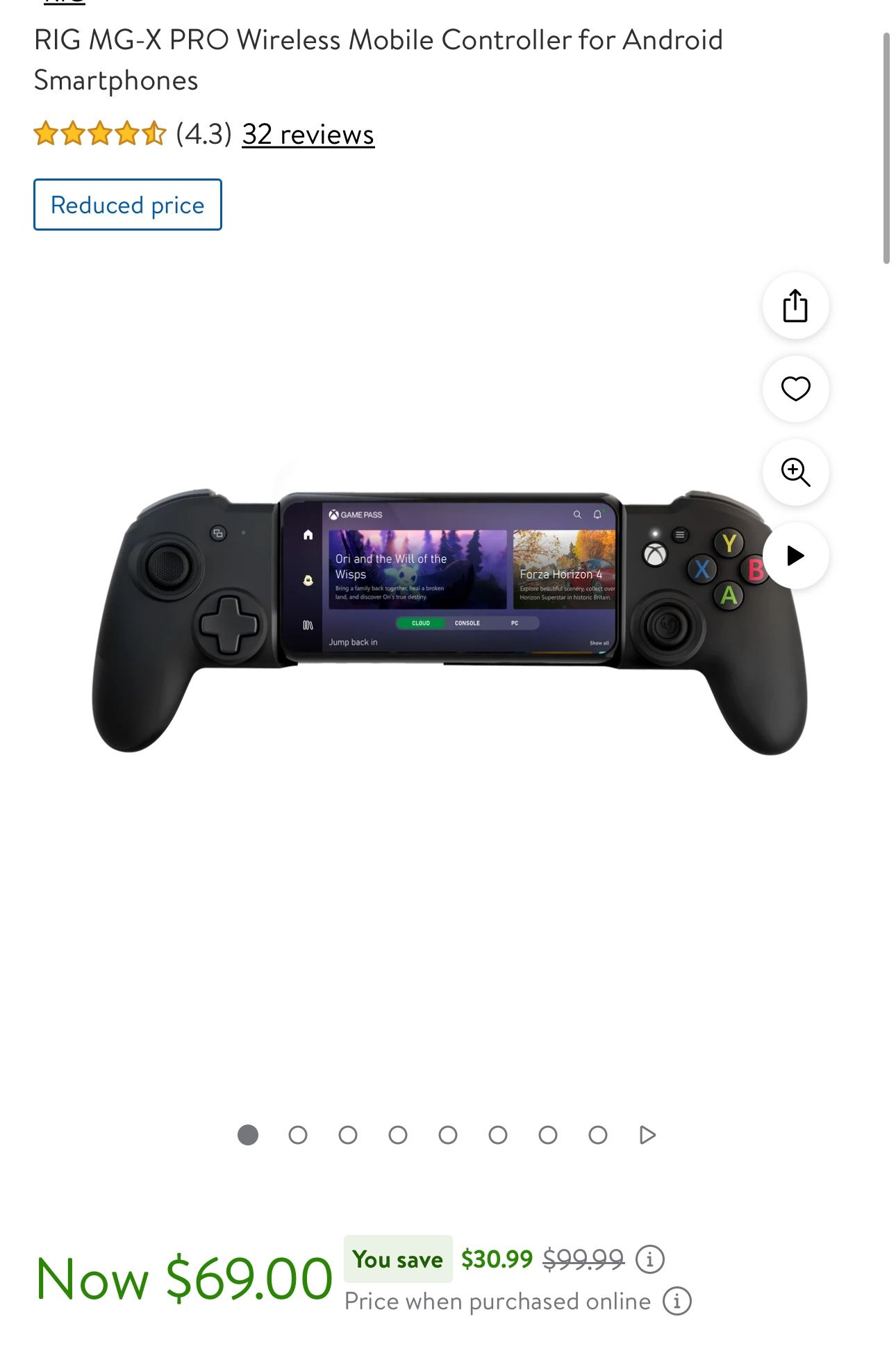 RIG MG-X PRO Wireless Mobile Controller for Android Smartphones
