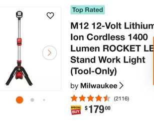 Milwaukee M12 ROCKET LED Stand Work Light