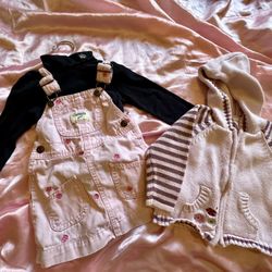 Vintage Overall Dress 2Pc 24 Months 