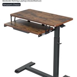 Heavy duty adjustable hospital/bedside table