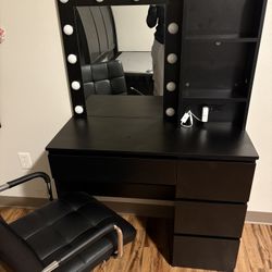 Vanity with Rolling Chair
