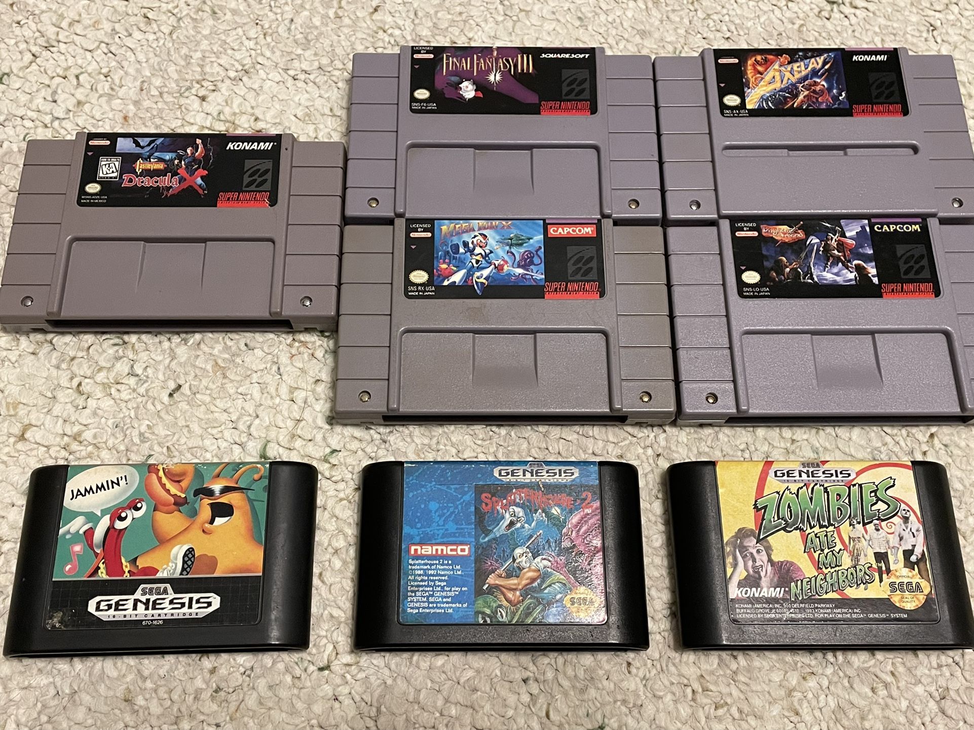 Super Nintendo & Sega Games PRICE IN DESCRIPTION