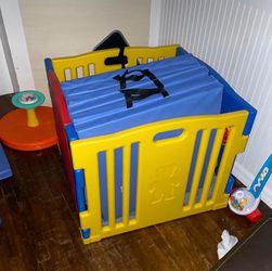 Kidzone Interactive Baby Playpen with Safety Gate