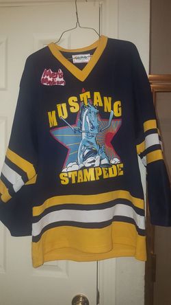 Alpha brand men's medium Mustang Stampede Hockey jersey. (H)