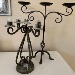 Wrought Iron Candle Holders