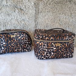 VICTORIA'S SECRET Travel Leopard Cosmetic Cases set