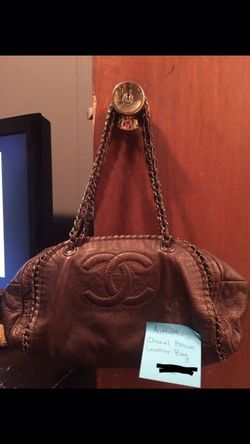 Authentic Chanel brown leather handbag