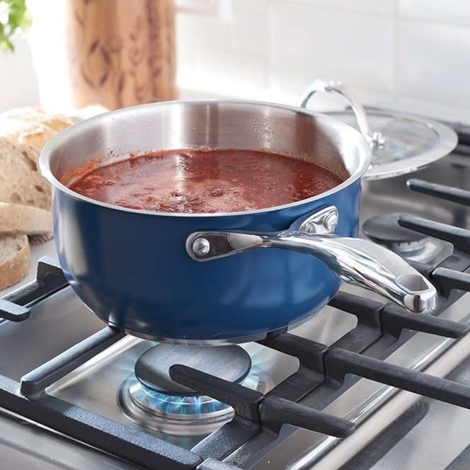 Olla de 3-qt de acero inoxidable de princess house