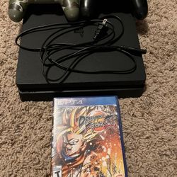 PS4 With 2 Controllers And 1 Game (used)
