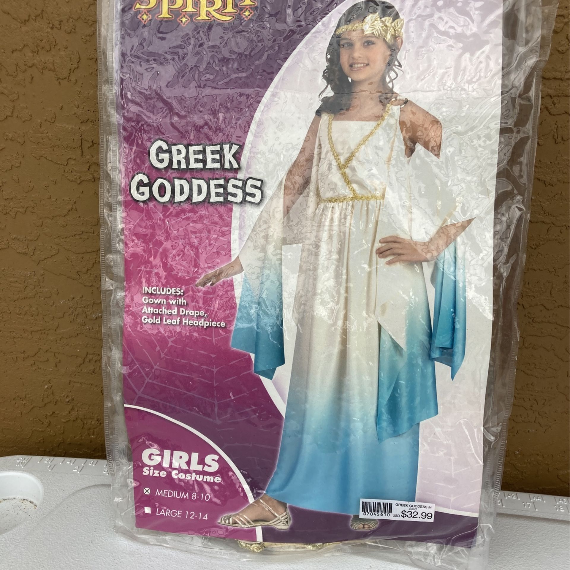 2024 Halloween Costume Girls Greek Goddess Size Medium (8-10)