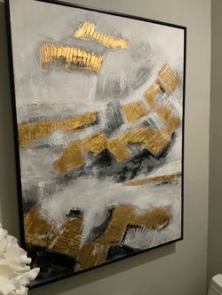 NEW,LARGE WALL ART,3’ WIDEX 4’ HIGH,EXCELLENT QUALITY WITH BLACK CUSTOM FRAME. PAID $200. BUY $75.00