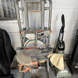 Ridgid 10” miter saw and stand ($195)