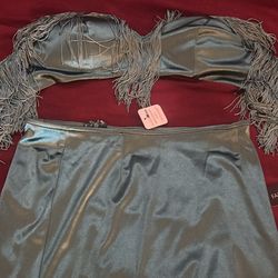 Green Skirt Set 