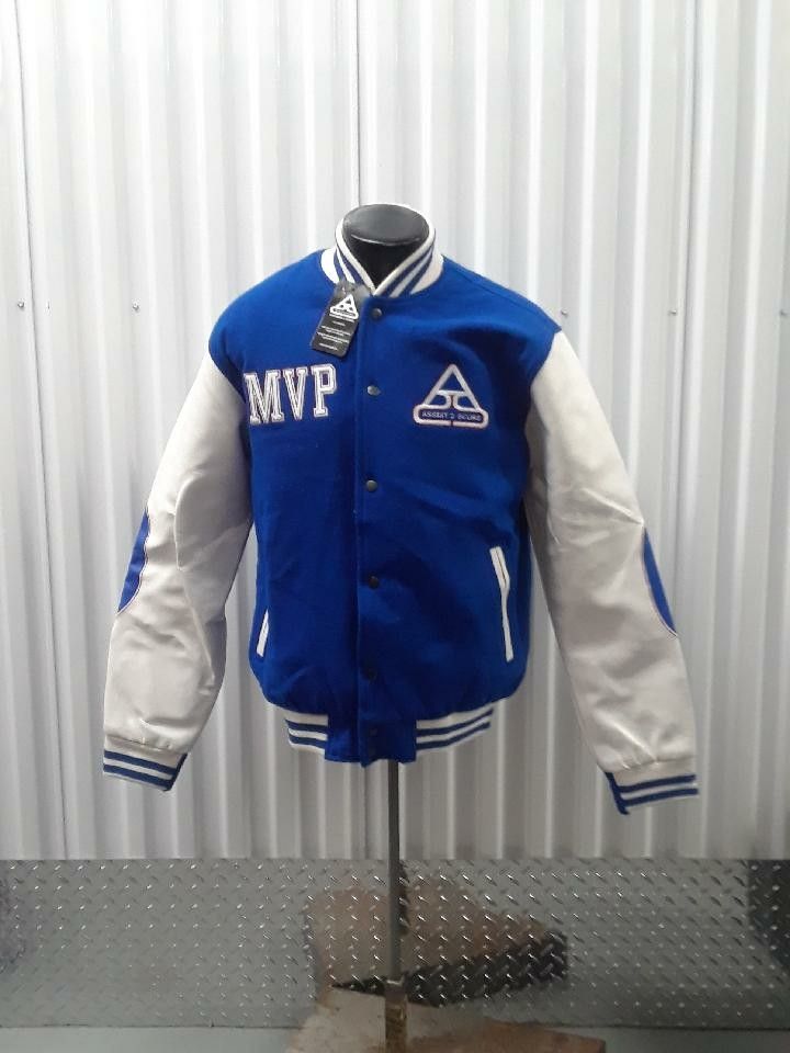 Mvp members jacket size L blue white