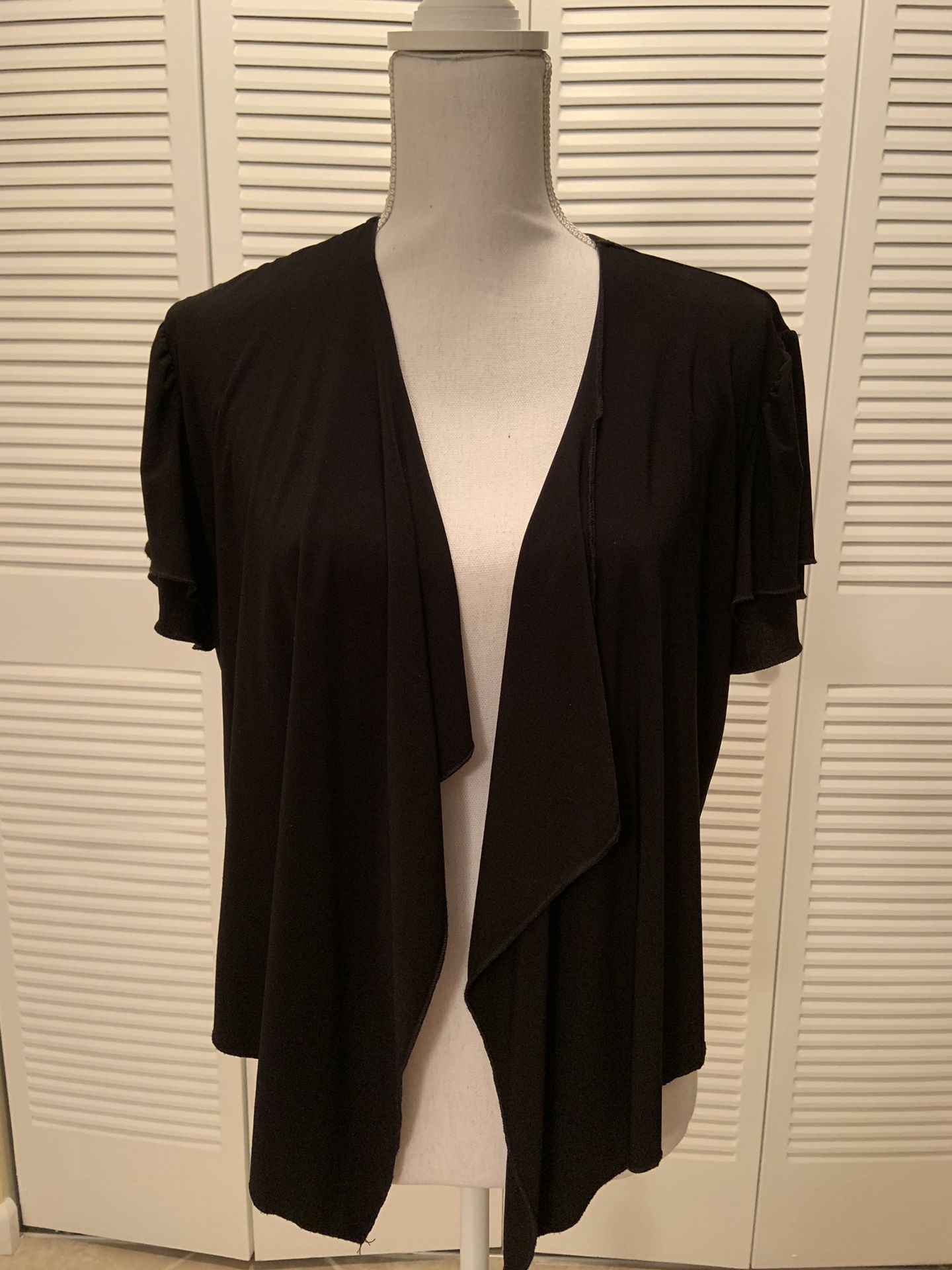 Black Cardigan Short Sleeve - Size XL