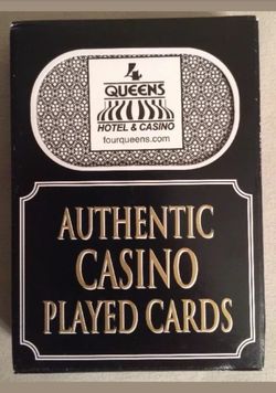 Authentic Casino Played Cards Queens Hotel & Casino Las Vegas