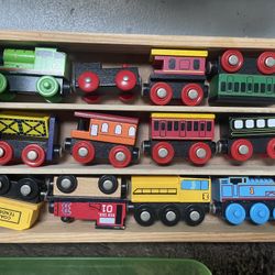 Wooden Trains & Tons Of Tracks & Parts