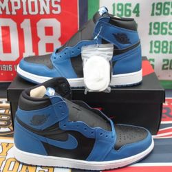 Size 10.5 - 2022 Men's Jordan 1 Retro OG High Dark Marina Blue 555088-404 Ds Og