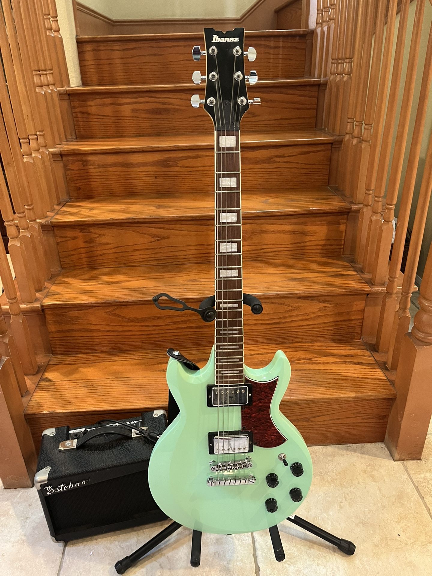 Ibanez Electric Guitar W/ Esteban Guitar Amp