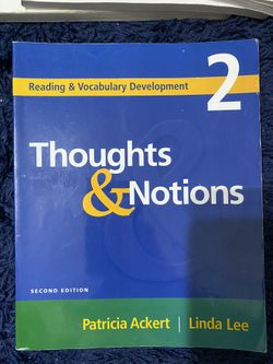 Reading & vocabulary development Thoughts & notions