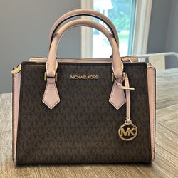 Like New Michael Kors  Brown And Blush Pink Purse 