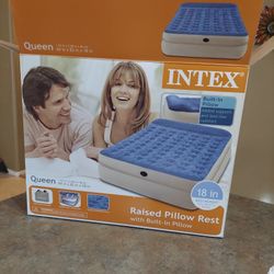 Intex Raised Pillow QUEEN Air Mattess