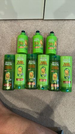 Garnier Fructis shampoo, conditioner, leave-in conditioner 10.2-12.5 oz Bundle