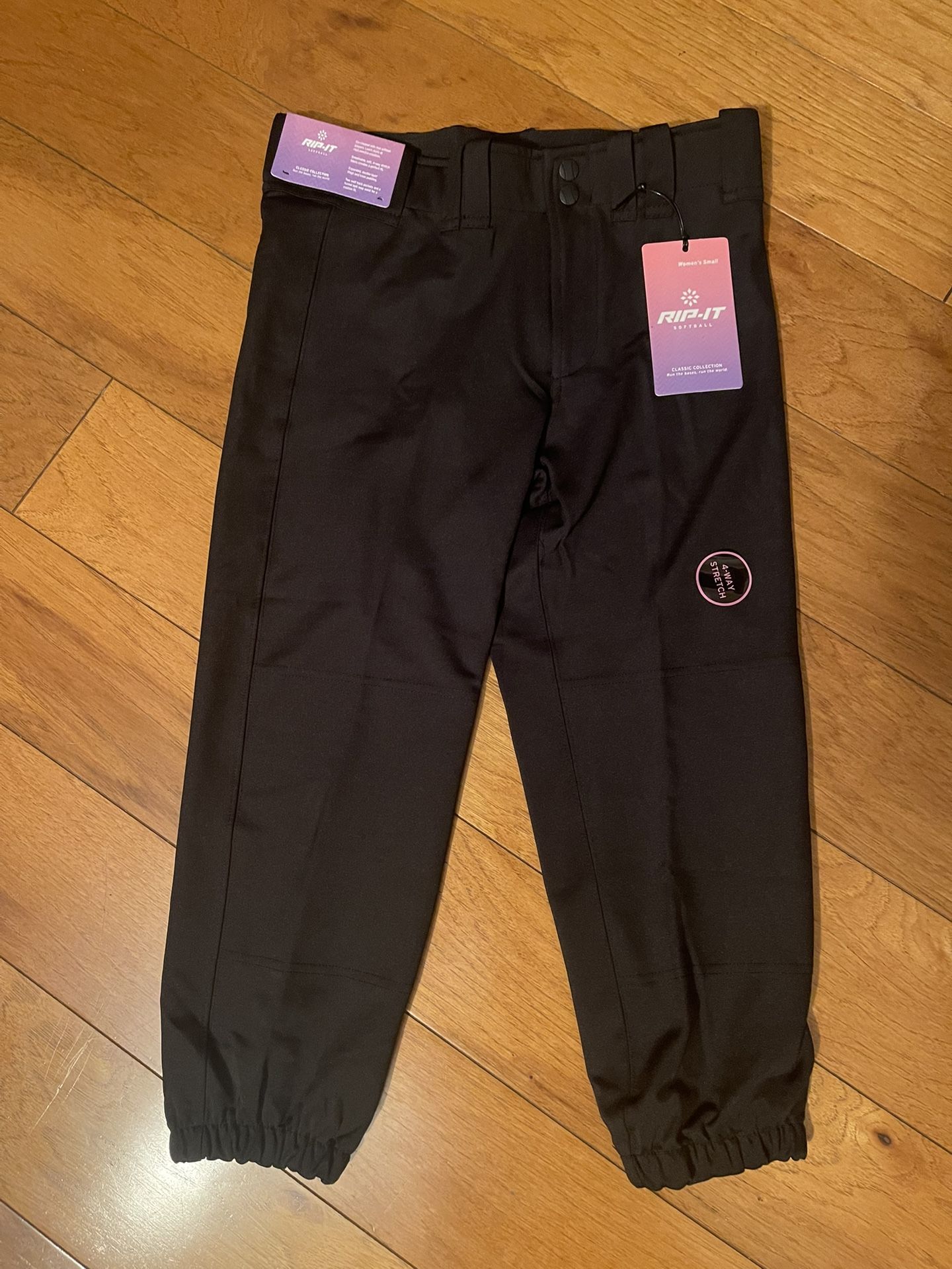 New Rip-It Black Softball Pants Women’s Small