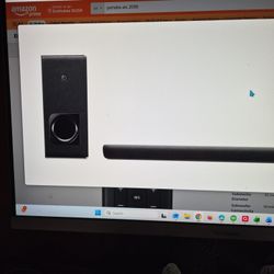 Yamaha Ats-2090 36 Inch 2.1 Channel Soundbar And Wireless Subwoofer With Alexa Built In