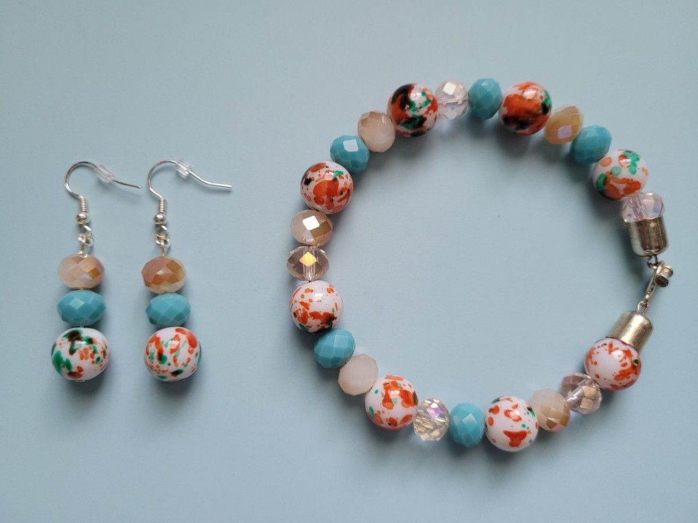 Handmade Bracelet And Earrings 