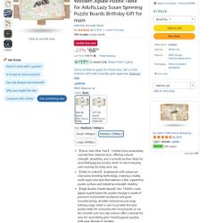 Wooden Rotating Puzzle Board NIB