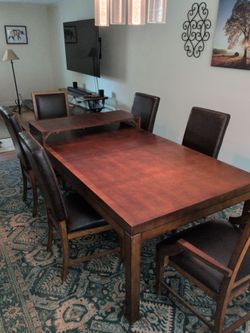 Solid wood dining table