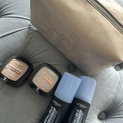 L'Oreal Paris Makeup Infallible Pro-Spray and Set Makeup Extender Setting Spray, L’Oréal Bronzer And makeup Bag 