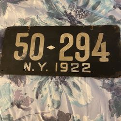 Historic Wooden License Plate