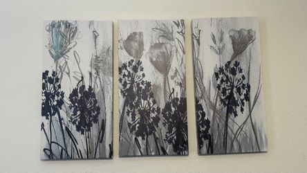 3-Piece Floral Canvas Wall Art Set