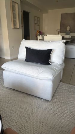 Set of two white side couches