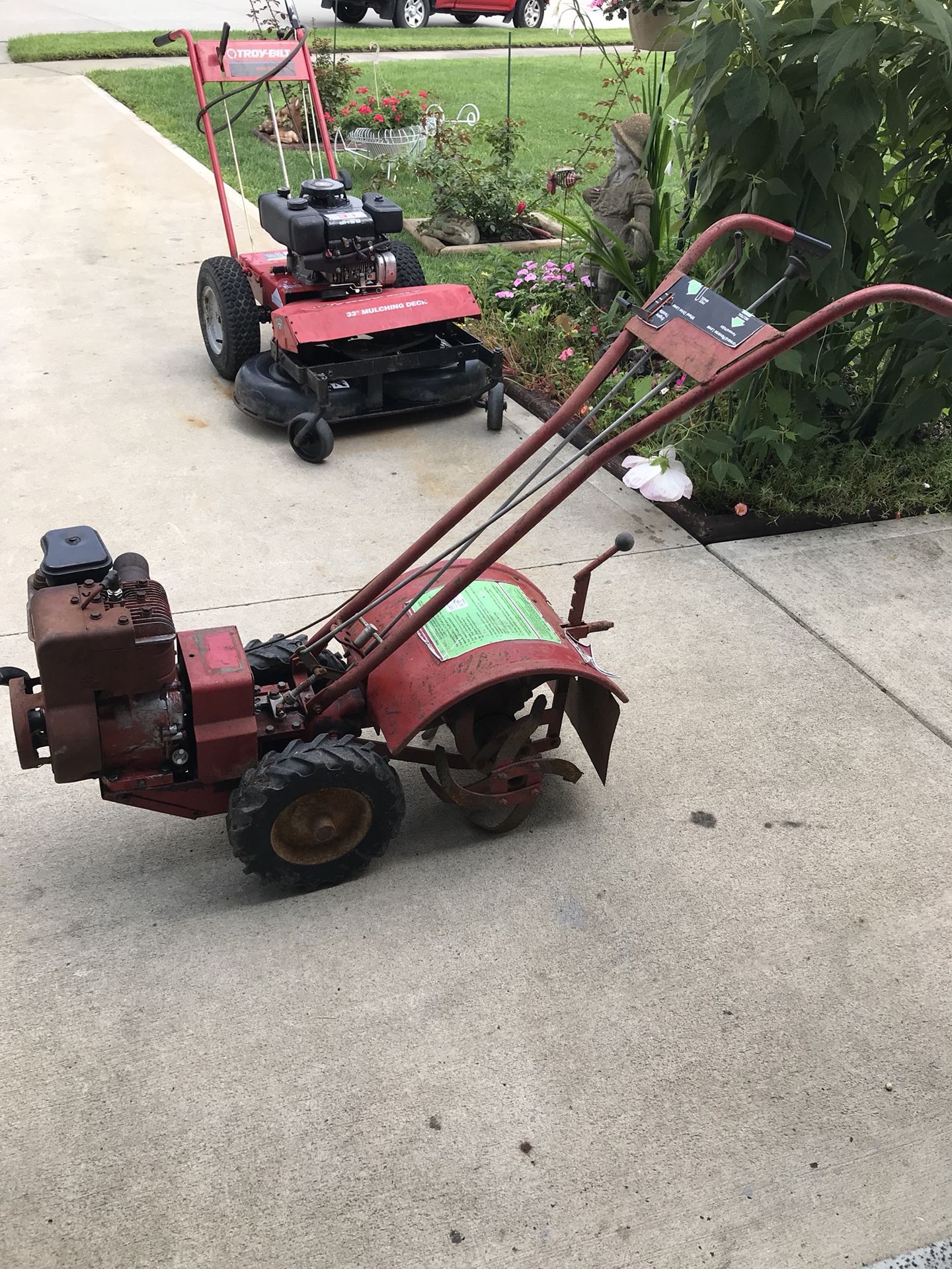 For sale. Troy Bilt pony tiller older model used for 10 hr runs like