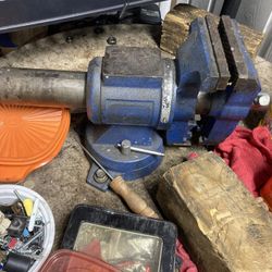 Vice Mounted On Small Table 