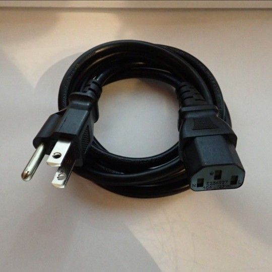5' 3-Prong LAC Power Cable for Computers, Monitors, TVs