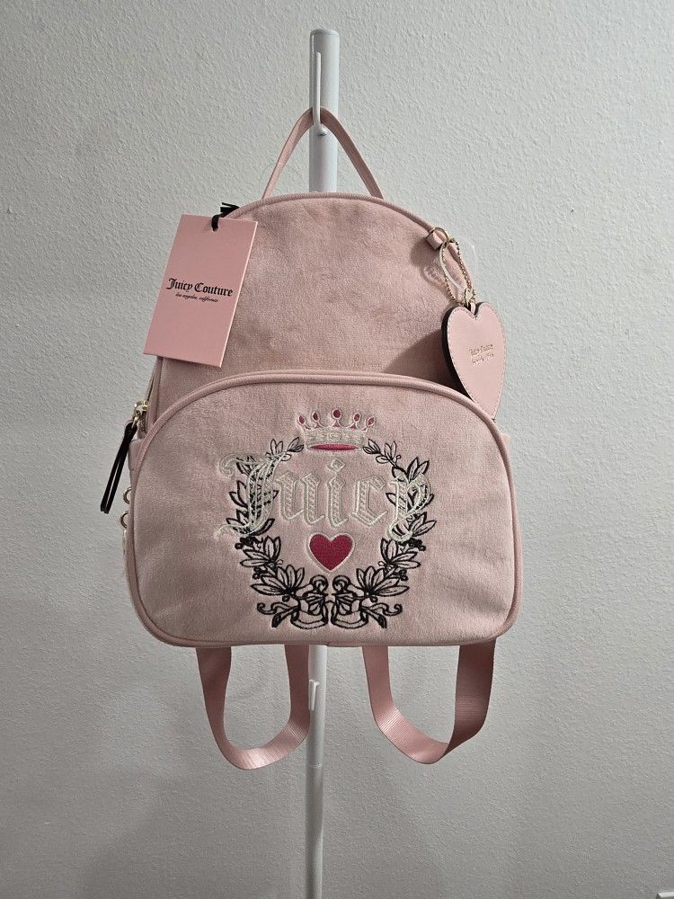 Juicy Couture Backpack Pink Velour NWT
