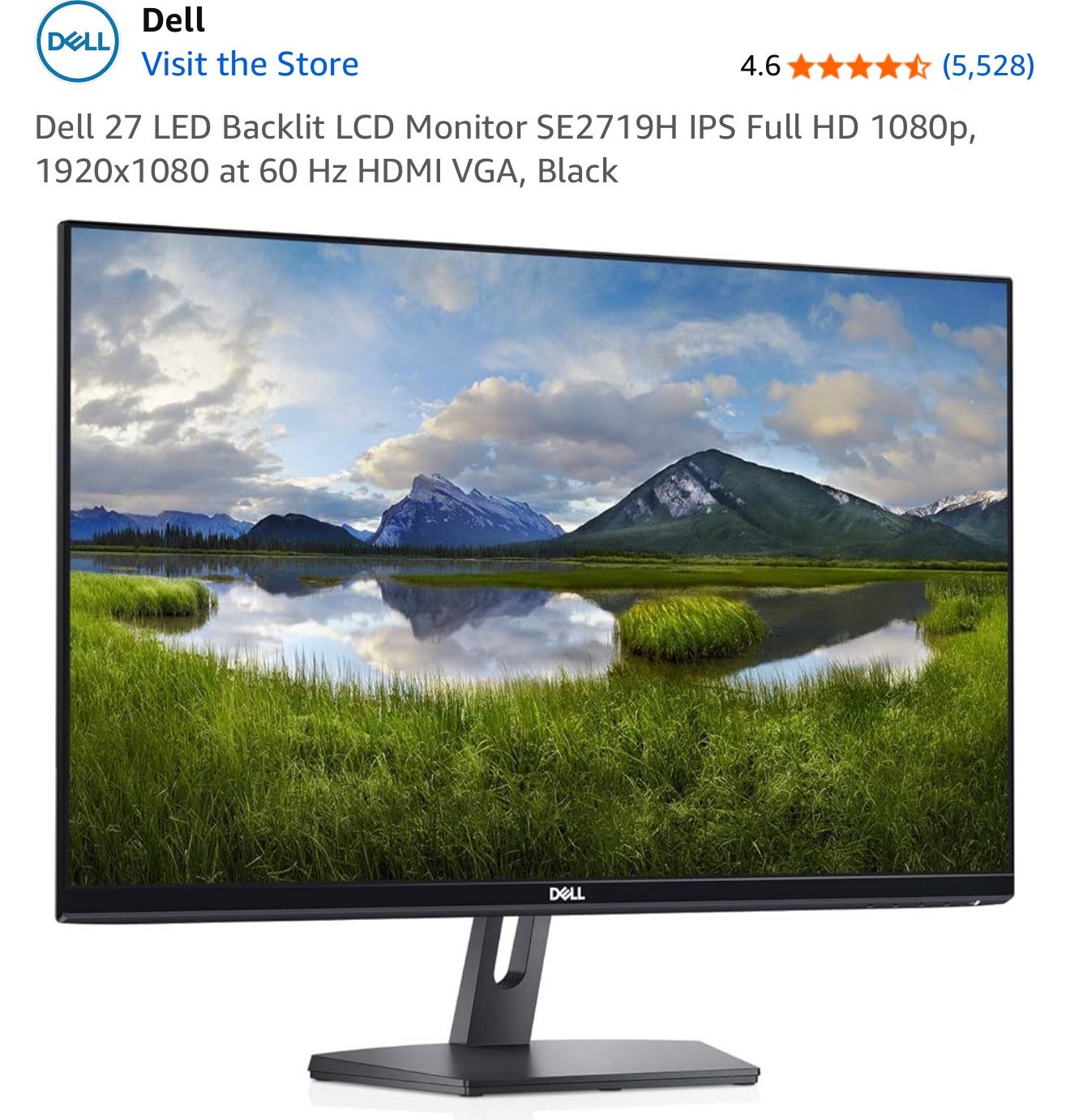 Dell 27” Monitor 