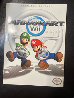 Mario Kart Wii Premier Edition Paperback Strategy Guide w/poster